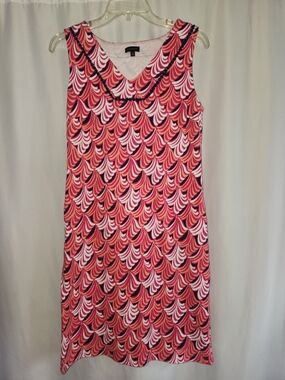 Talbots Pink and White Tie-Dye Dress Size S #bridal/baby shower #soft #fitting